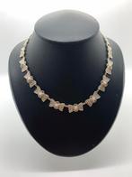 S760 Prachtige zilveren ketting filigrain vlinders, Sieraden, Tassen en Uiterlijk, Antieke sieraden, Ophalen of Verzenden, Zilver