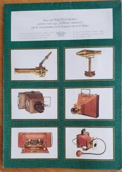 Praktica Camera Poster Oldtimer fotocamera's 1839-1904, Verzamelen, Overige Verzamelen, Zo goed als nieuw, Ophalen of Verzenden