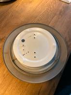 Te koop: plafondlamp, doorsnede 30 cm met spaarlamp, Gebruikt, Minder dan 30 watt, Soft of Flame, Spaarlamp