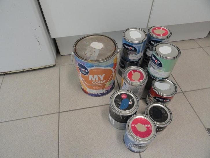 HISTOR LAK EN MUURVERF DIVERSE KLEUREN, Doe-het-zelf en Verbouw, Verf, Beits en Lak, Nieuw, Lak, Minder dan 5 liter, Overige kleuren