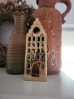 Gouden Grachtenpand Waxinelichthouder - 24cm, Ophalen of Verzenden