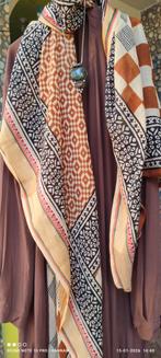 Boho sjaal/sarong van katoen met blockprint. Made in India, Kleding | Dames, Ophalen of Verzenden, Nieuw, Overige kleuren, Overige typen
