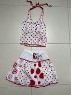 zomer setje Mim-Pi maat 116 wit rood topje en rok, Gebruikt, Meisje, Ophalen of Verzenden, Setje