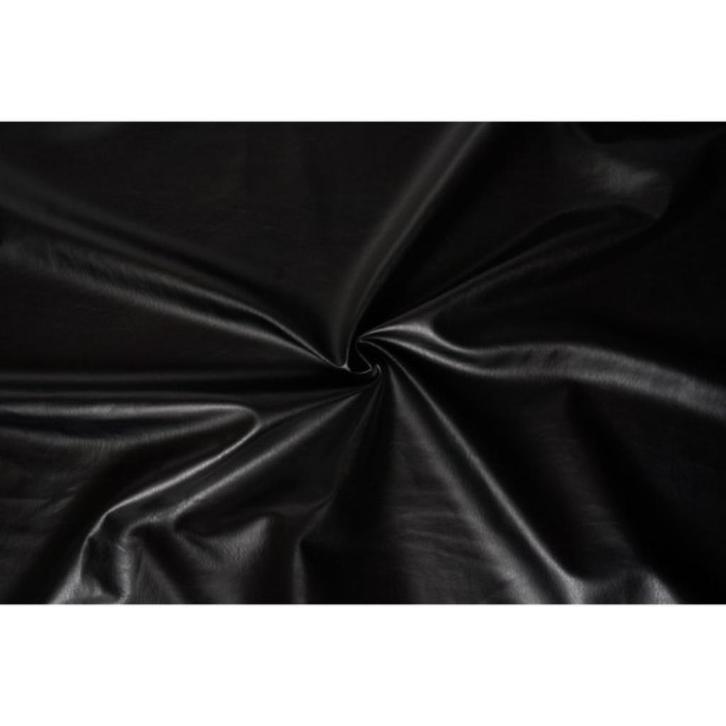 # Zwart Leather look stof. leer look, leder look., Hobby en Vrije tijd, Stoffen en Lappen, Nieuw, Katoen, 120 cm of meer, 30 tot 200 cm