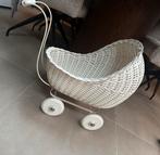 Witte rotan poppenwagen, Kinderen en Baby's, Ophalen of Verzenden, Gebruikt, Overige typen
