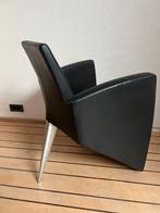 14 eetkamerstoelen door Philippe Starck, Lang Series J, Ophalen, Zwart, Design, Leer