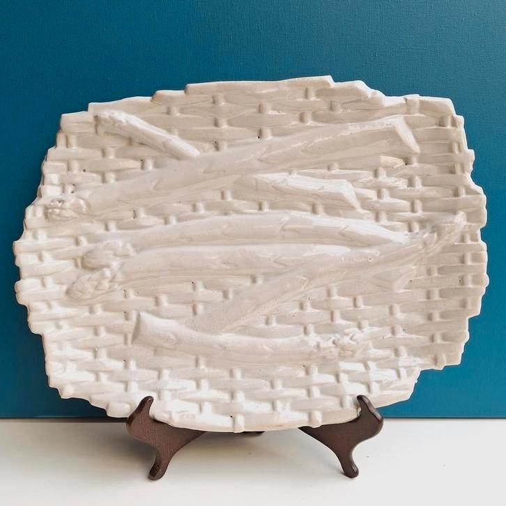 Groot formaat brocante aspergeschaal, Antiek en Kunst, Antiek | Keramiek en Aardewerk, Ophalen of Verzenden