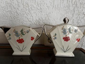 Melk en suikerpot Art Deco beschikbaar voor biedingen