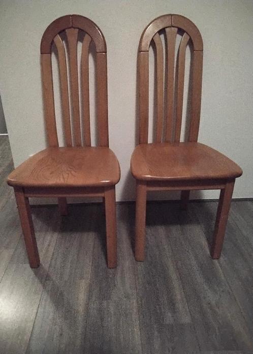 8 stuks erg mooie oerdegelijke blank eiken stoelen, Huis en Inrichting, Stoelen, Vijf, Zes of meer stoelen, Bruin, Ophalen