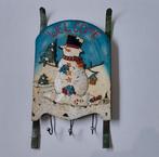 Kerst-kapstok, 3 haken, metaal, wintertaferee, Ophalen of Verzenden, Gebruikt