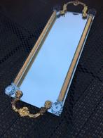 Serveerschaal dienblad langwerpig spiegel met goud, Huis en Inrichting, Woonaccessoires | Dienbladen, Ophalen of Verzenden, Zo goed als nieuw