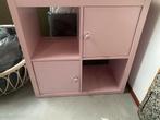 Ikea Kallax Kast - 4 Vakken roze, Ophalen, Kunststof, Gebruikt, 50 tot 100 cm
