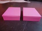 2 x roze documenten doos of opbergdoos met vakken  27x35x10, Huis en Inrichting, Woonaccessoires | Overige, Zo goed als nieuw