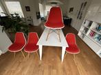 Vitra Eames Plastic Chair 4x, Huis en Inrichting, Stoelen, Vier, Stof, Zo goed als nieuw, Ophalen