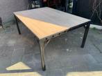 Stalen industriële werktafel, Ophalen, Gebruikt, 100 tot 150 cm, Vijf personen of meer