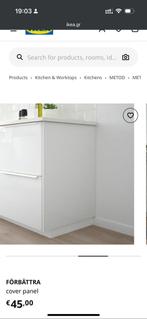 3x IKEA FÖRBÄTTRA Bedekkingspaneel, hoogglans wit, 62x80 cm, Ophalen, Wit, 50 tot 100 cm, Zo goed als nieuw