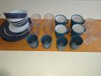 Complete set campingservies met bestek (26+18 delig), Caravans en Kamperen, Ophalen of Verzenden, Gebruikt