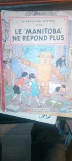 1e druk Jo, Zette en Joke  Manitoba Ne Répond Plus (1e druk), Eén stripboek, Ophalen of Verzenden, Gelezen, Hergé