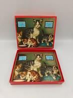 Vintage Houten Katten Puzzel - 16 stukjes, Ophalen of Verzenden, Gebruikt, Overige typen
