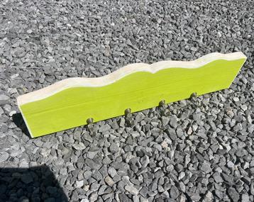 Houten kapstok 4 haken groen - wit | wandkapstok beschikbaar voor biedingen