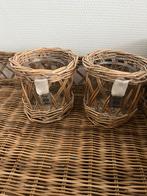Riviera Maison Grote Rattan Windlichten, Huis en Inrichting, Ophalen of Verzenden, Zo goed als nieuw, Overige materialen, 25 tot 50 cm