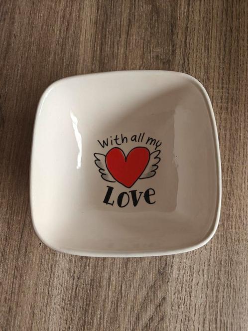 Blond Amsterdam Snackschaaltje 'With All My Love', Huis en Inrichting, Keuken | Servies, Nieuw, Schaal of Schalen, Blond Amsterdam