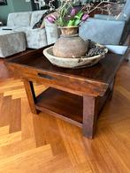 Magonie houten Bijzettafel / Salontafel Henders en Hazel, Ophalen, 50 tot 100 cm, Koloniaal, Vierkant