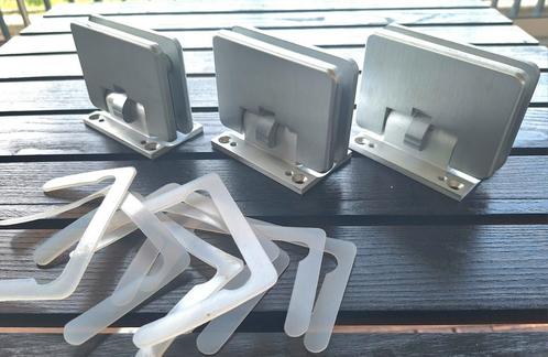 3x scharnier voor glazen douchedeur nieuw glasruimte 10 mm, Doe-het-zelf en Verbouw, Hang- en Sluitwerk, Zo goed als nieuw, Ophalen of Verzenden