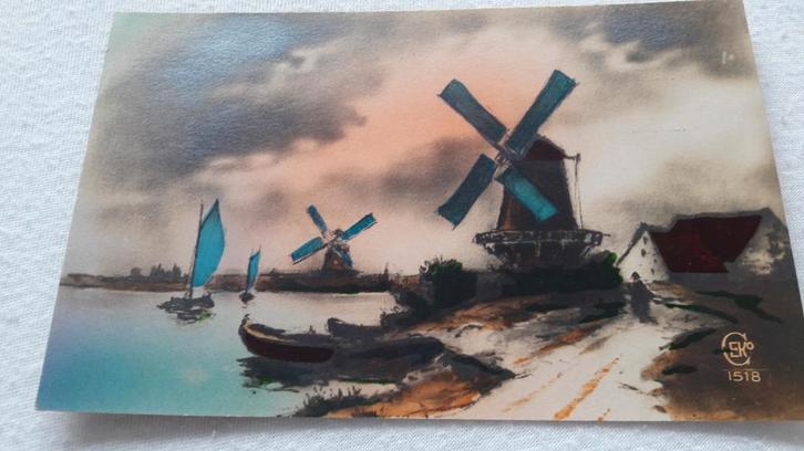 Mooie gedetailleerde kaart,, molen ansichtkaart, Verzamelen, Ansichtkaarten | Themakaarten, Ongelopen, Natuur, Ophalen of Verzenden