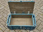 Blauwe houten kist NL leger 75x40x25cm opbergkist speelgoed, Huis en Inrichting, Ophalen