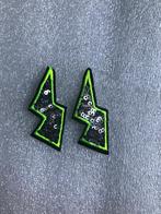 Applicatie - lightening bolt x 2 - neon kleur, Hobby en Vrije tijd, Naaien en Fournituren, Ophalen of Verzenden, Zo goed als nieuw