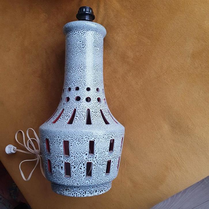 Schitterende grote midcentury keramieken lampvoet., Antiek en Kunst, Antiek | Emaille, Ophalen