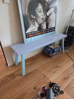 Houten bankje lila paars met blauw, Ophalen, Rechthoekig, 125 cm of meer