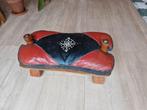 Vintage Marokkaans leren krukje / kamelenzadel, Huis en Inrichting, Minder dan 50 cm, Gebruikt, Vintage, Ophalen of Verzenden