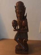 indonesie bali houtsnijwerk beeld art deco, Antiek en Kunst, Ophalen of Verzenden