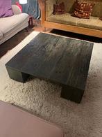 Robuuste houten salontafel (Loods5), Huis en Inrichting, Tafels | Salontafels, Ophalen, Vierkant, Zo goed als nieuw, 100 tot 150 cm