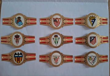 9x oude sigarenbandjes Spaanse La Liga  beschikbaar voor biedingen