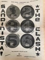 Paginagrote A3 advertentie THE CLASH Sandinista tour, Ophalen of Verzenden