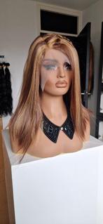 Basic Lace Pruik: Bruin met Blond Gemixt, Stijl.Boblijn, Ophalen of Verzenden, Nieuw, Pruik of Haarverlenging