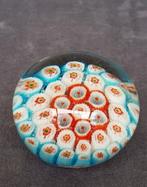 Presse papier nr. C, millefiori blauw met rood, Antiek en Kunst, Ophalen of Verzenden