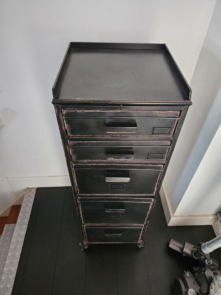 Industrieel Ladekastje Metaal, Huis en Inrichting, Kasten | Ladekasten, Gebruikt, 100 tot 150 cm, Minder dan 50 cm, 25 tot 50 cm