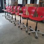 Rode (gestoffeerde) bureaustoel / kantoorstoel / werkstoel, Ophalen, Gebruikt, Rood
