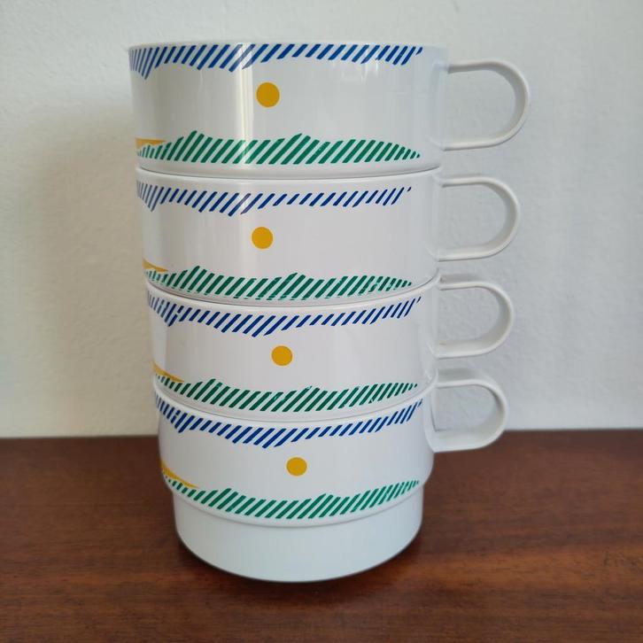 Vier Mepal soepkommen, Huis en Inrichting, Keuken | Servies, Zo goed als nieuw, Kom(men), Overige stijlen, Overige materialen