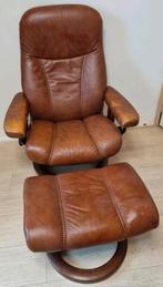 stressless fauteuil met voetenbank, Ophalen, Gebruikt, Leer