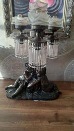 Zware  bronzen  tafellamp, Antiek en Kunst, Antiek | Lampen, Ophalen
