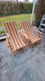 Vintage strandstoelen, Tuin en Terras, Tuinstoelen, Ophalen, Gebruikt