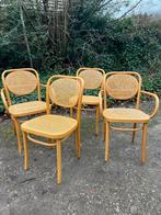 4 eetkamerstoelen (thonet look/RADAMSKO/webbing), Huis en Inrichting, Stoelen, Ophalen, Zo goed als nieuw, Bruin