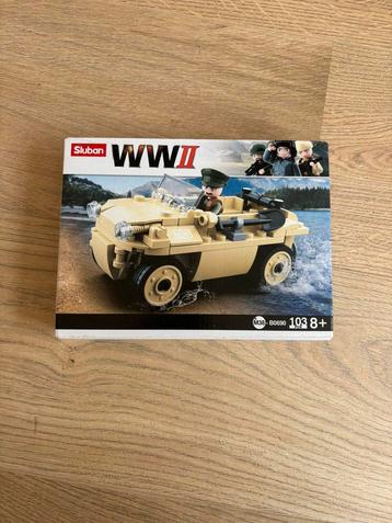 NIEUW IN DOOS Sluban WW2 WWII Amfibievoertuig M38-B0690 beschikbaar voor biedingen