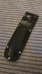 Vintage mes schede donkerbruine leren meshouder riem, Verzenden