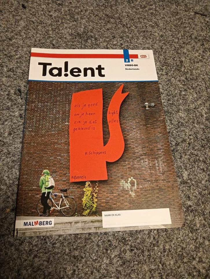 Talent 2B VMBO-BK Nederlands - Malmberg, Boeken, Schoolboeken, Nederlands, VMBO, Ophalen of Verzenden